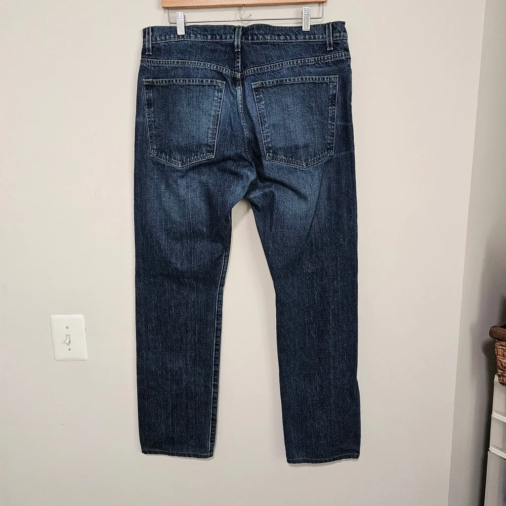 Imogene & Willie Barton Slim Jeans Mens 36 Selvedge Blue Dark Wash Button Fly